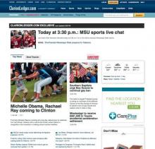 ClarionLedger.com front page circa 2010. ClarionLedger.com front page circa 2010.